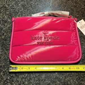 Kate Spade Ella Large Wristlet Pouch, Festive Pink, New With Tags, 11”x7.7”x1.3”